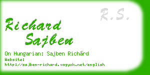 richard sajben business card